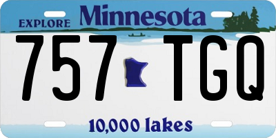 MN license plate 757TGQ