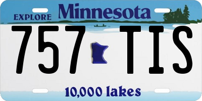 MN license plate 757TIS