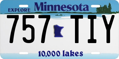 MN license plate 757TIY