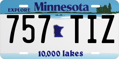 MN license plate 757TIZ