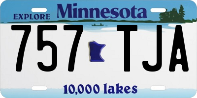 MN license plate 757TJA