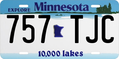 MN license plate 757TJC