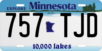 MN license plate 757TJD