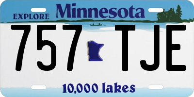 MN license plate 757TJE