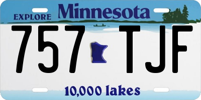 MN license plate 757TJF