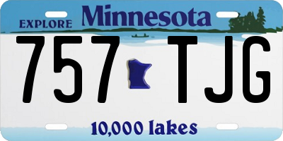 MN license plate 757TJG