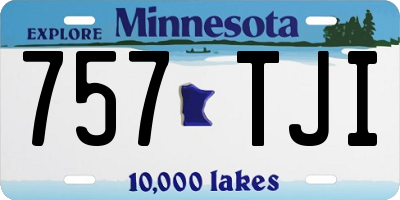 MN license plate 757TJI