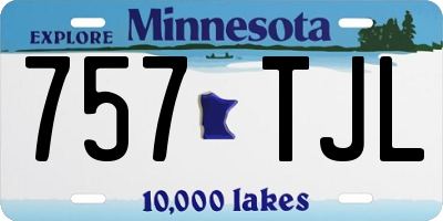 MN license plate 757TJL