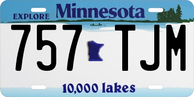 MN license plate 757TJM