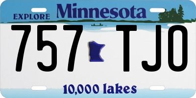 MN license plate 757TJO