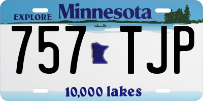 MN license plate 757TJP