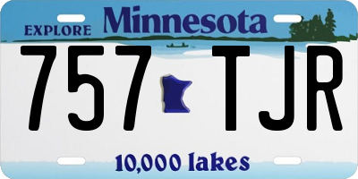 MN license plate 757TJR