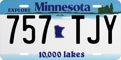 MN license plate 757TJY
