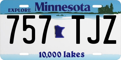 MN license plate 757TJZ