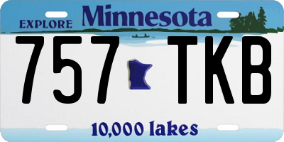 MN license plate 757TKB