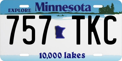 MN license plate 757TKC