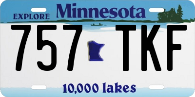 MN license plate 757TKF