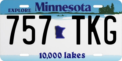 MN license plate 757TKG