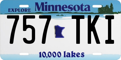 MN license plate 757TKI