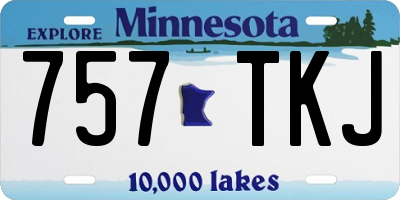 MN license plate 757TKJ