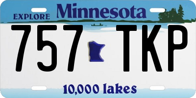 MN license plate 757TKP