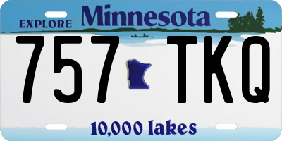 MN license plate 757TKQ