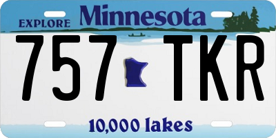 MN license plate 757TKR