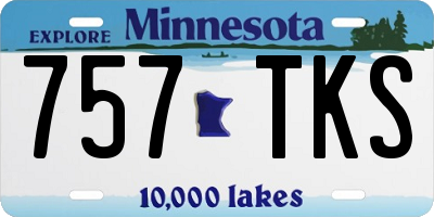 MN license plate 757TKS
