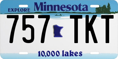 MN license plate 757TKT