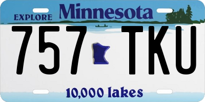 MN license plate 757TKU