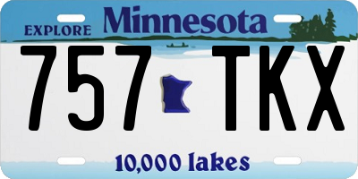 MN license plate 757TKX