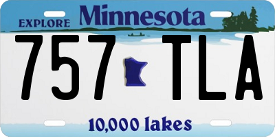 MN license plate 757TLA