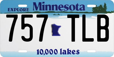 MN license plate 757TLB