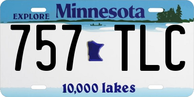 MN license plate 757TLC