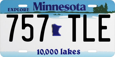 MN license plate 757TLE