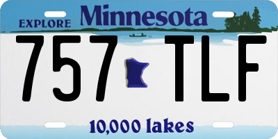 MN license plate 757TLF