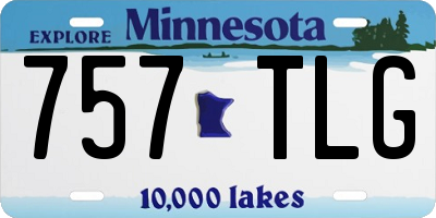 MN license plate 757TLG
