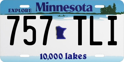 MN license plate 757TLI