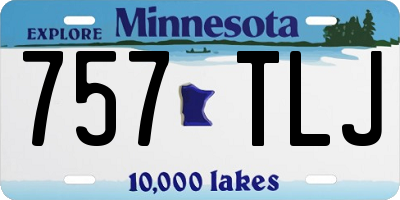 MN license plate 757TLJ