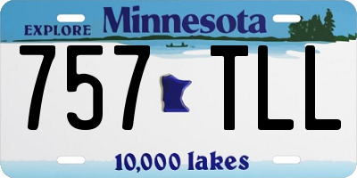 MN license plate 757TLL