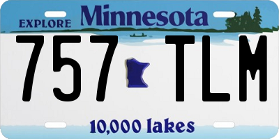 MN license plate 757TLM