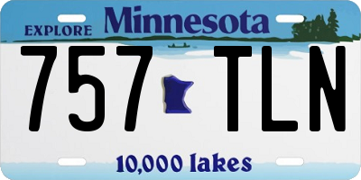 MN license plate 757TLN
