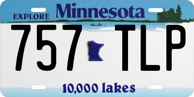 MN license plate 757TLP