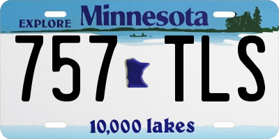MN license plate 757TLS