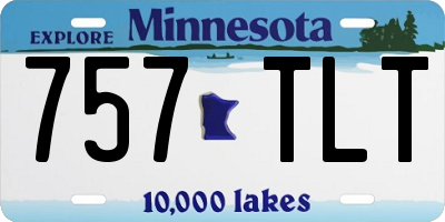 MN license plate 757TLT