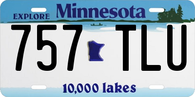 MN license plate 757TLU