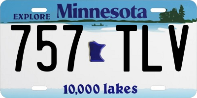 MN license plate 757TLV