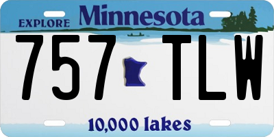 MN license plate 757TLW