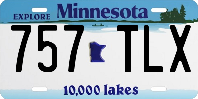 MN license plate 757TLX