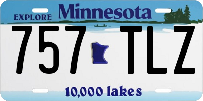 MN license plate 757TLZ